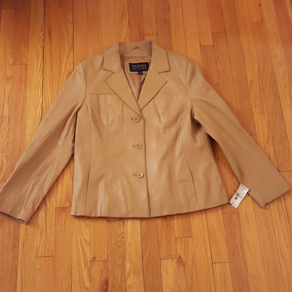 *NWT* Soft Leather Tan Blazer